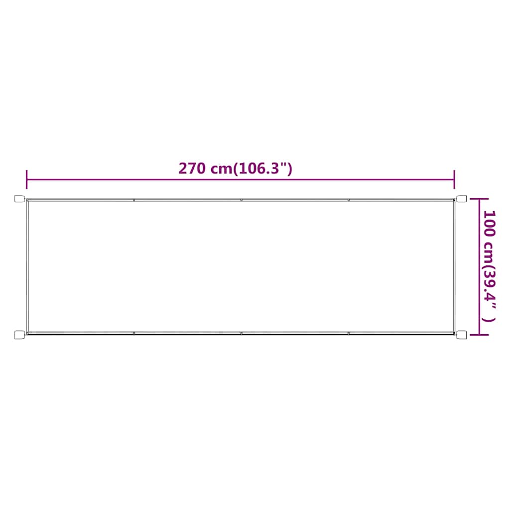Τέντα Κάθετη Taupe 100 x 270 εκ. από Ύφασμα Oxford