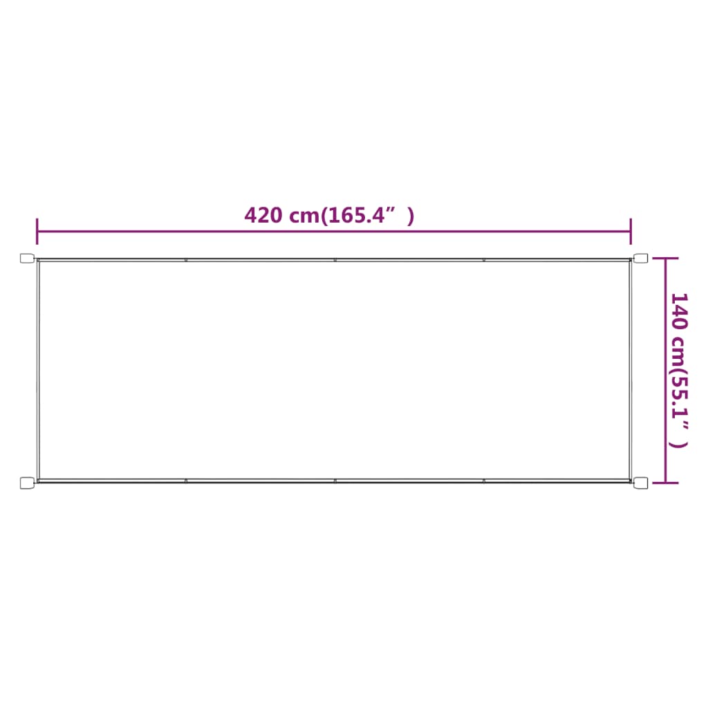Τέντα Κάθετη Taupe 140 x 420 εκ. από Ύφασμα Oxford - PAKOBAZAAR