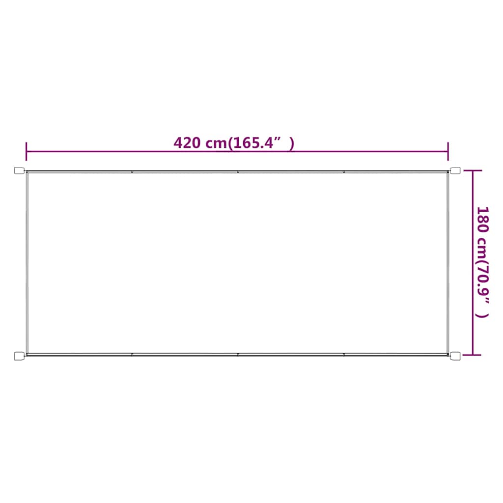Τέντα Κάθετη Taupe 180 x 420 εκ. από Ύφασμα Oxford