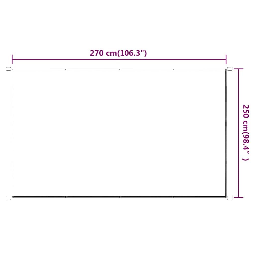 Τέντα Κάθετη Taupe 250 x 270 εκ. από Ύφασμα Oxford
