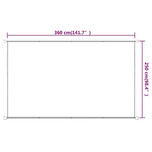 Τέντα Κάθετη Taupe 250 x 360 εκ. από Ύφασμα Oxford