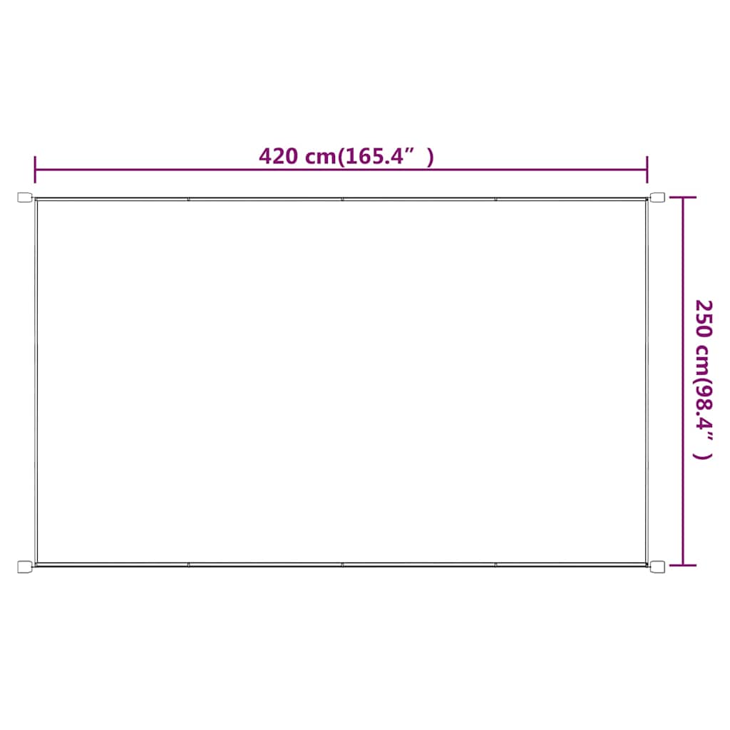 Τέντα Κάθετη Taupe 250 x 420 εκ. από Ύφασμα Oxford