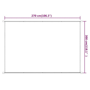 Τέντα Κάθετη Taupe 300 x 270 εκ. από Ύφασμα Oxford - Pakobazaar