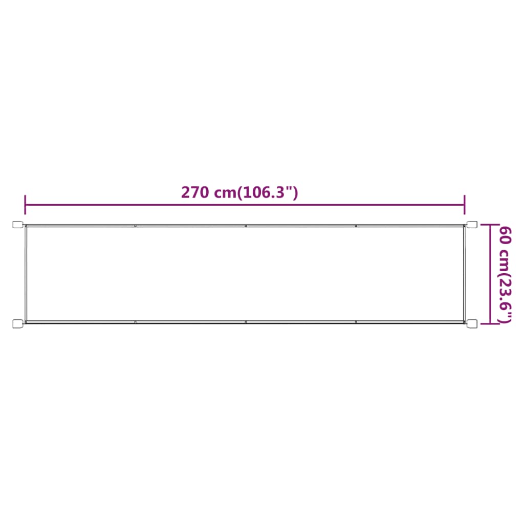 Τέντα Κάθετη Μπλε 60 x 270 εκ. από Ύφασμα Oxford - PAKOBAZAAR