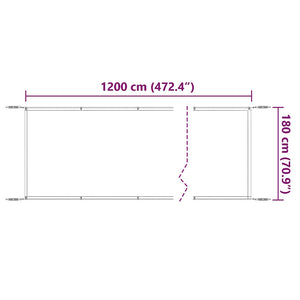 Τέντα Κάθετη Μπλε 180 x 1200 εκ. από Ύφασμα Oxford - PAKOBAZAAR