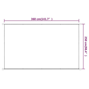 Τέντα Κάθετη Μπλε 250 x 360 εκ. από Ύφασμα Oxford - Pakobazaar