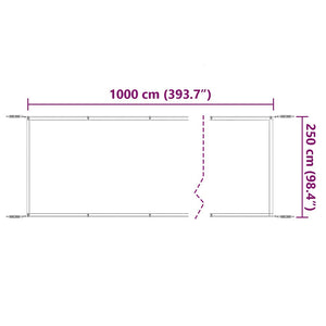 Τέντα Κάθετη Μπλε 250 x 1000 εκ. από Ύφασμα Oxford