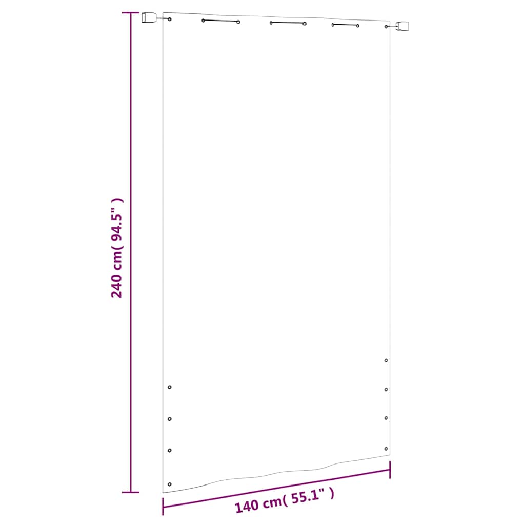 Διαχωριστικό Βεράντας Κρεμ 140 x 240 εκ. Ύφασμα Oxford