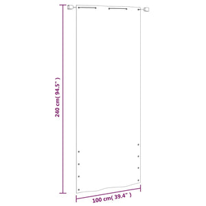 Διαχωριστικό Βεράντας Ανοιχτό Πράσινο 100x240 εκ. Ύφασμα Oxford - PAKOBAZAAR