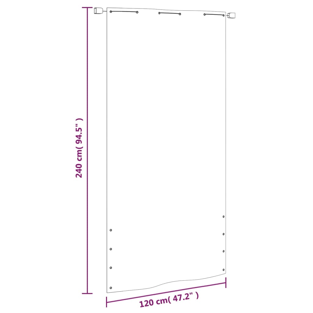 Διαχωριστικό Βεράντας Ανοιχτό Πράσινο 120x240 εκ. Ύφασμα Oxford - PAKOBAZAAR