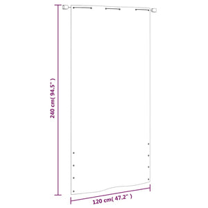 Διαχωριστικό Βεράντας Ανοιχτό Πράσινο 120x240 εκ. Ύφασμα Oxford - PAKOBAZAAR