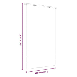 Διαχωριστικό Βεράντας Κόκκινο 120 x 240 εκ. Ύφασμα Oxford - PAKOBAZAAR