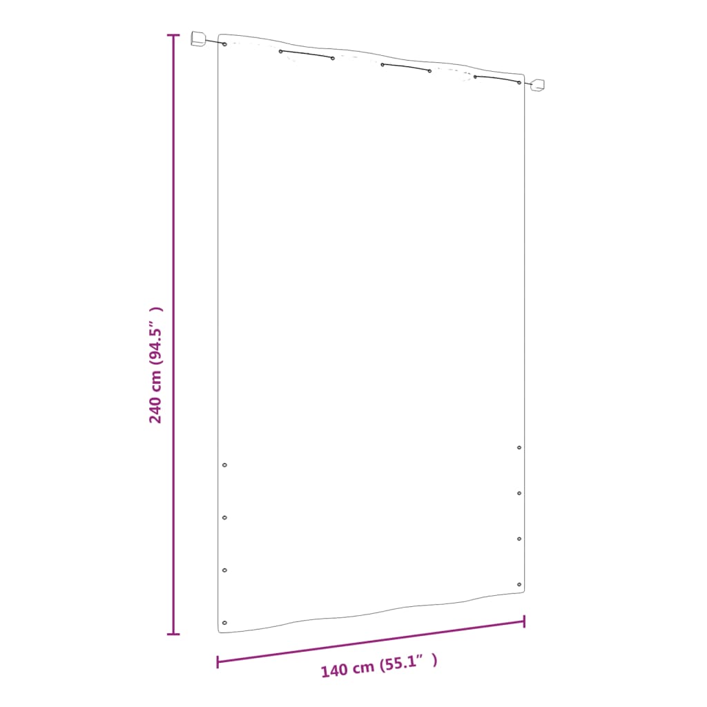 Διαχωριστικό Βεράντας Κόκκινο 140 x 240 εκ. Ύφασμα Oxford - PAKOBAZAAR