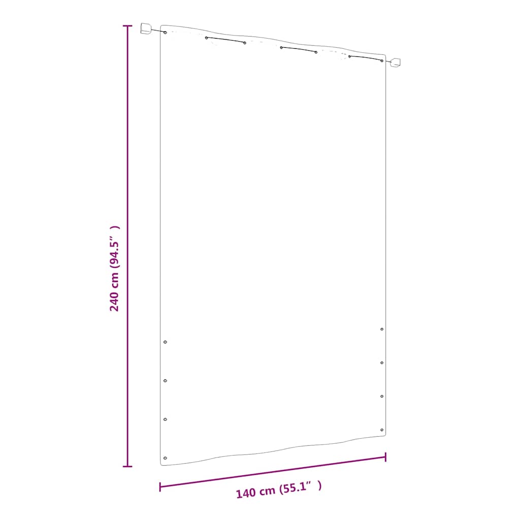 Διαχωριστικό Βεράντας Πορτοκαλί 140 x 240 εκ. Ύφασμα Oxford