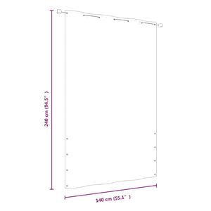 Διαχωριστικό Βεράντας Πορτοκαλί 140 x 240 εκ. Ύφασμα Oxford