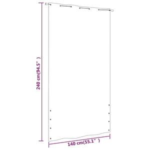 Διαχωριστικό Βεράντας Καφέ 140 x 240 εκ. Ύφασμα Oxford - PAKOBAZAAR