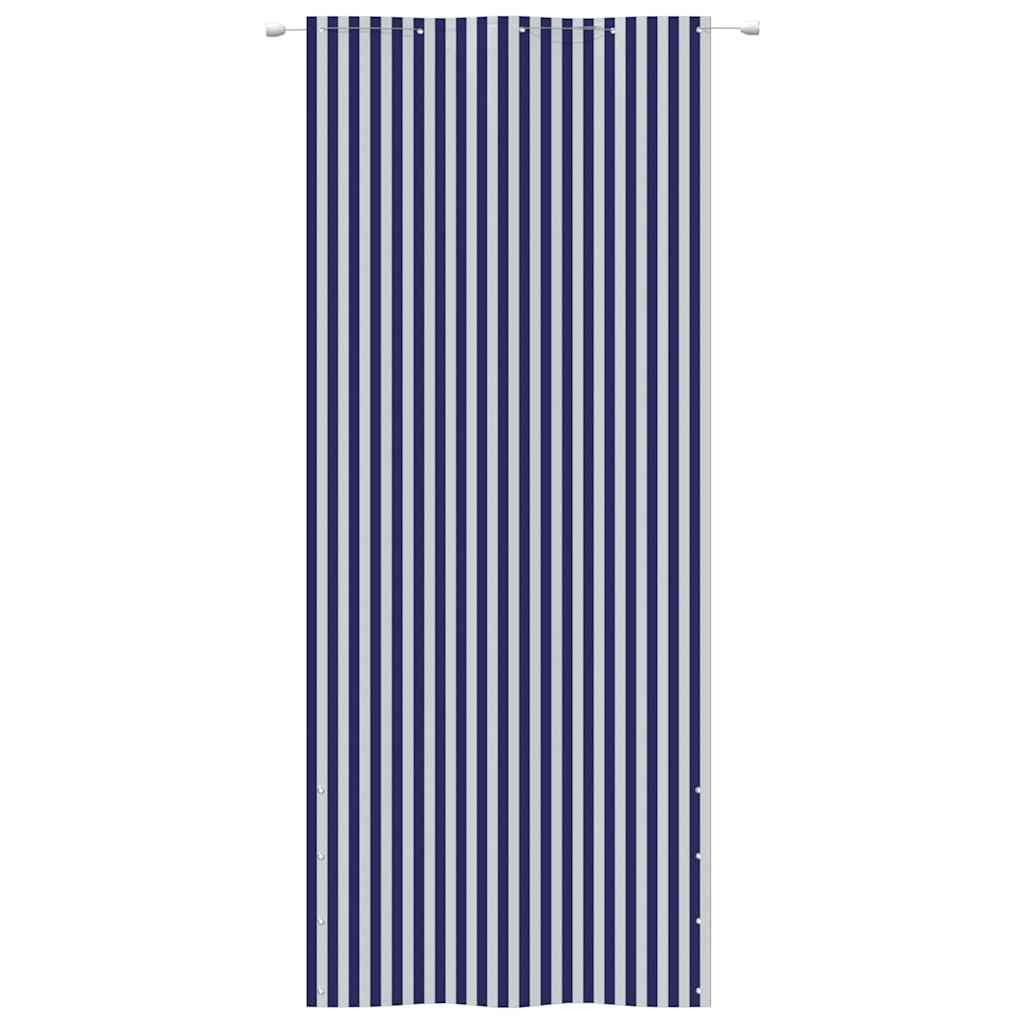 Διαχωριστικό Βεράντας Μπλε & Λευκό 100 x 240 εκ. Ύφασμα Oxford