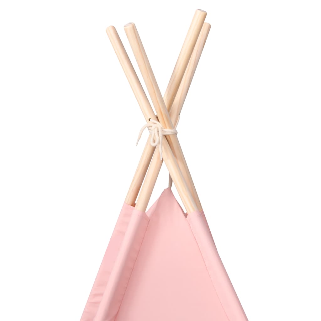 Σκηνή Teepee Παιδική Ροζ 120x120x150 εκ. Peach Skin με Σάκο - Pakobazaar