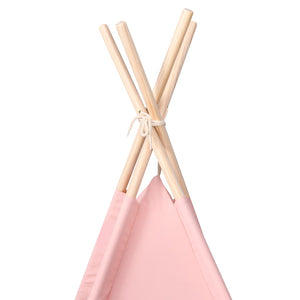 Σκηνή Teepee Παιδική Ροζ 120x120x150 εκ. Peach Skin με Σάκο - Pakobazaar