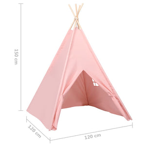Σκηνή Teepee Παιδική Ροζ 120x120x150 εκ. Peach Skin με Σάκο - Pakobazaar