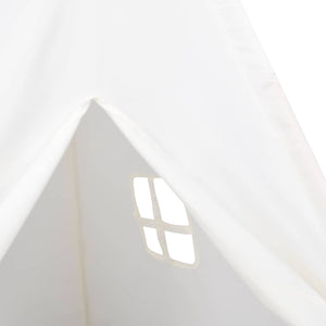 Σκηνή Teepee Παιδική Λευκή 120x120x150 εκ. Peach Skin με Σάκο - Pakobazaar