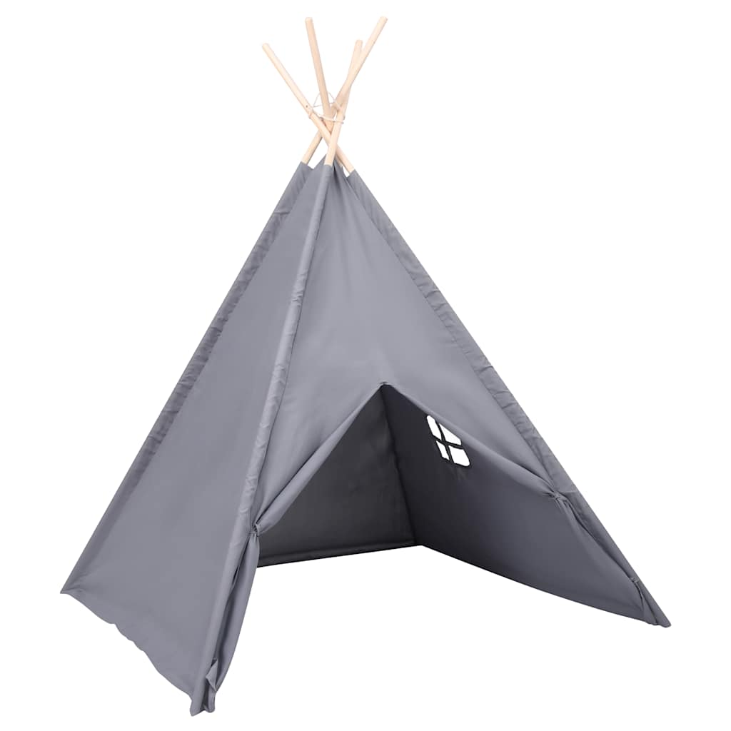 Σκηνή Teepee Παιδική Γκρι 120x120x150 εκ. Peach Skin με Σάκο - Pakobazaar