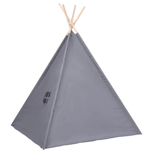 Σκηνή Teepee Παιδική Γκρι 120x120x150 εκ. Peach Skin με Σάκο - Pakobazaar