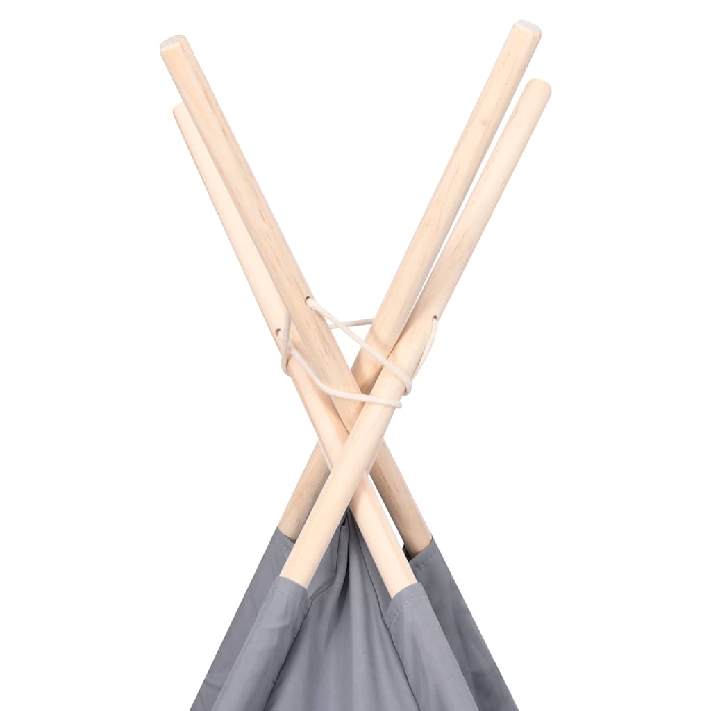Σκηνή Teepee Παιδική Γκρι 120x120x150 εκ. Peach Skin με Σάκο - Pakobazaar