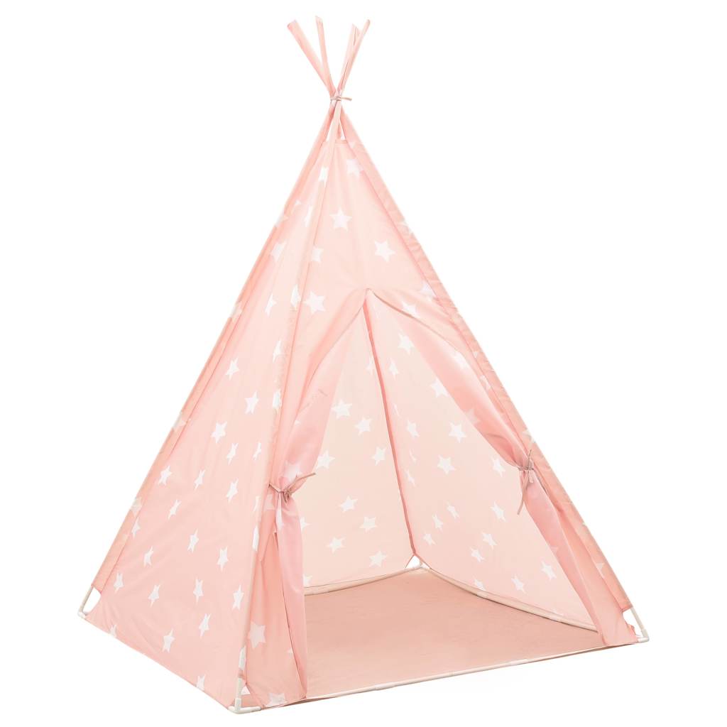 Σκηνή Teepee Παιδική Ροζ 115x115x160 εκ. Πολυεστερική με Σάκο - Pakobazaar