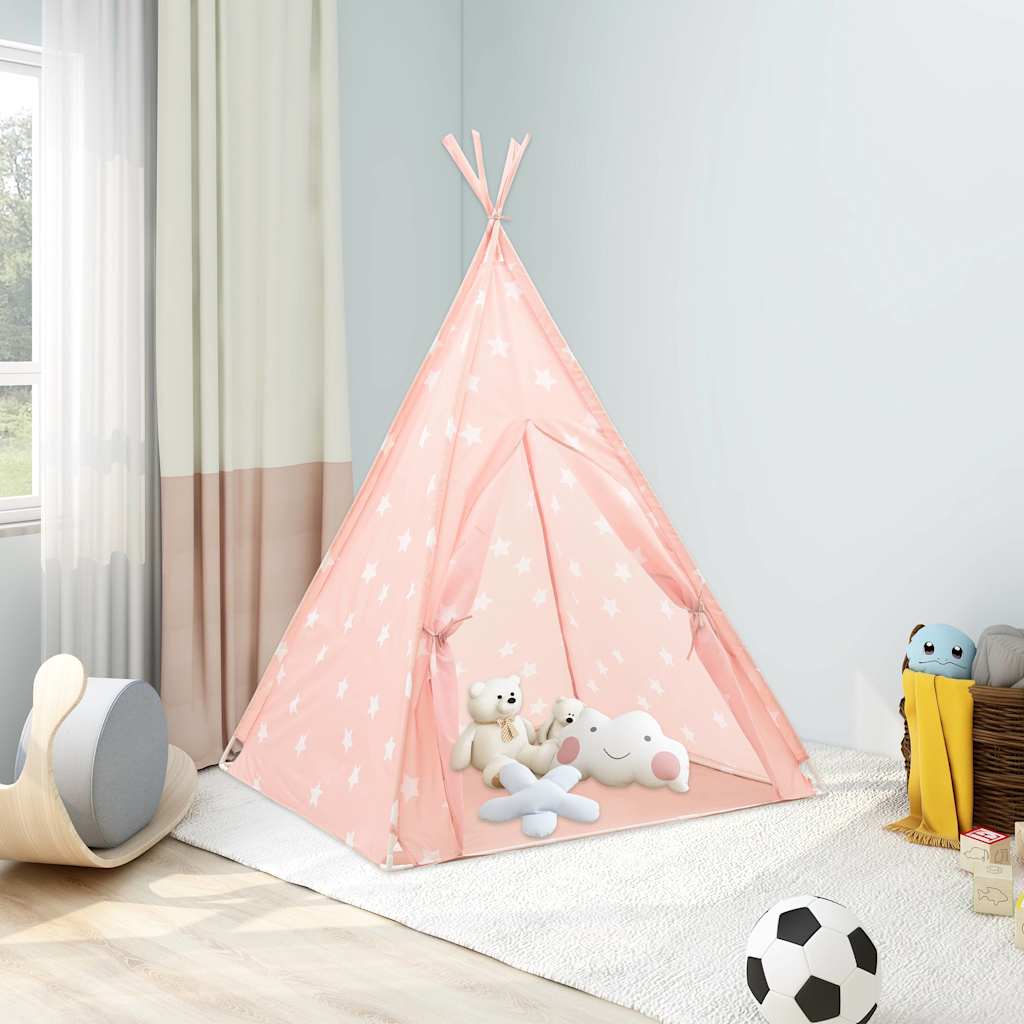 Σκηνή Teepee Παιδική Ροζ 115x115x160 εκ. Πολυεστερική με Σάκο - Pakobazaar