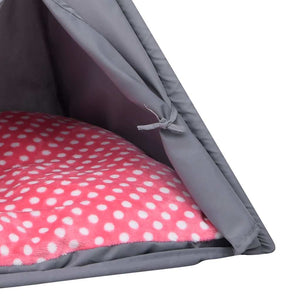 Σκηνή Γάτας Teepee Γκρι 60 x 60 x 70 εκ. Peach Skin με Σάκο