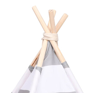 Σκηνή Γάτας Teepee Ριγέ 60 x 60 x 70 εκ. Peach Skin με Σάκο