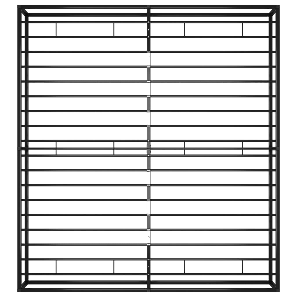 Πλαίσιο Κρεβατιού Μαύρο 200 x 200 εκ. Μεταλλικό