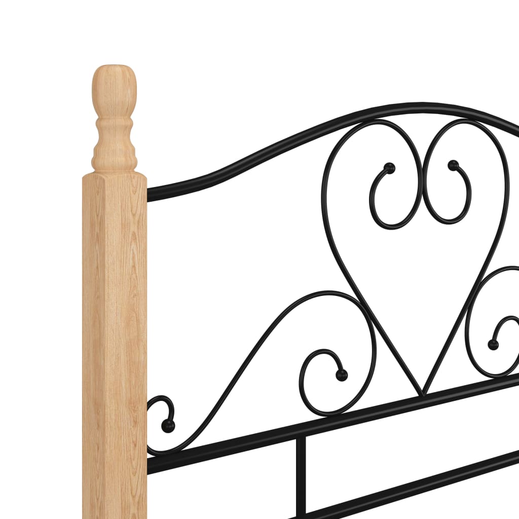 Πλαίσιο Κρεβατιού Μαύρο Μεταλλικό 90 x 200 εκ.