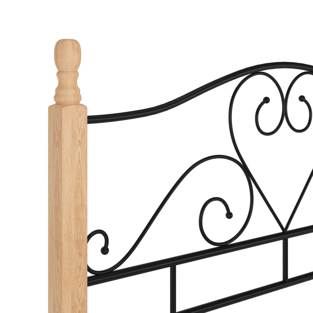 Πλαίσιο Κρεβατιού Μαύρο 120 x 200 εκ. Μεταλλικό