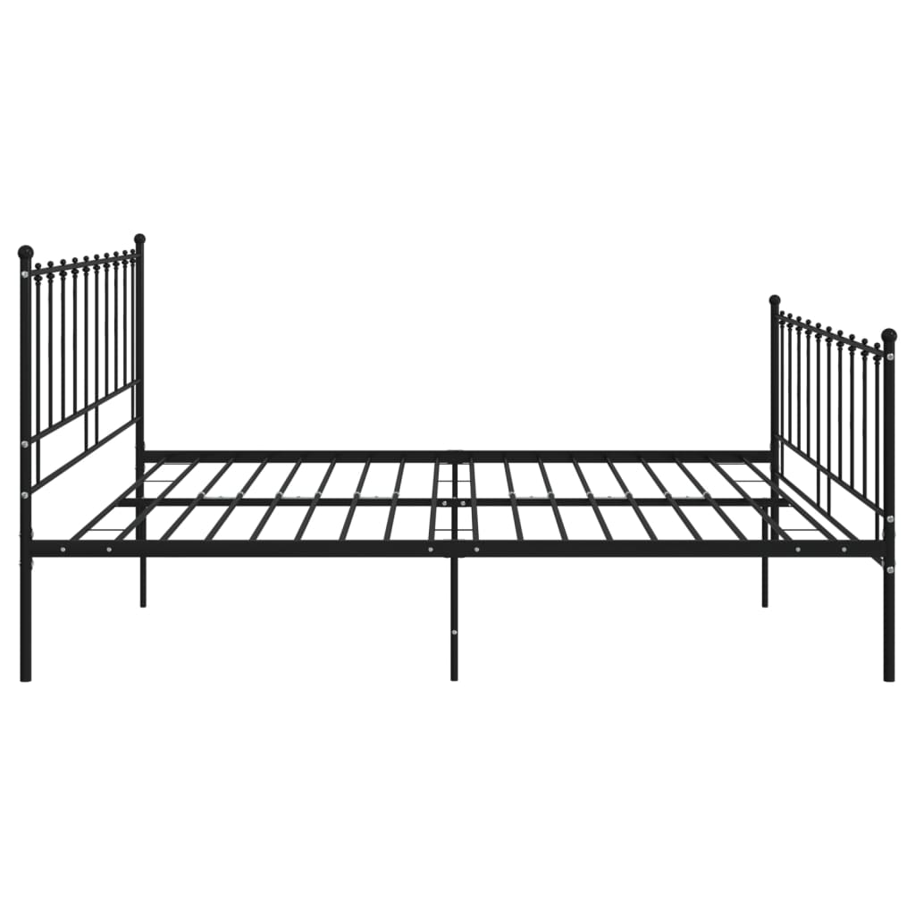 Πλαίσιο Κρεβατιού Μαύρο 160 x 200 εκ. Μεταλλικό