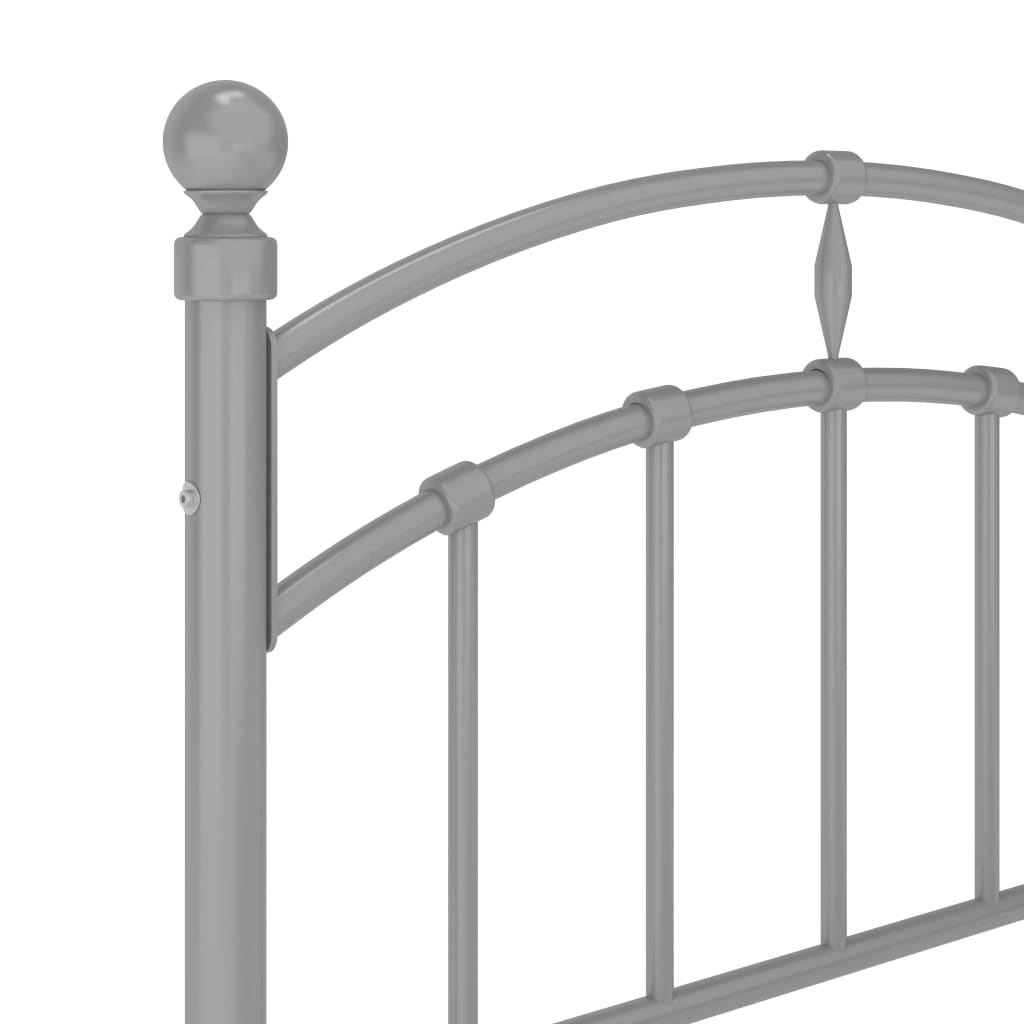 Πλαίσιο Κρεβατιού Γκρι 90 x 200 εκ. Μεταλλικό