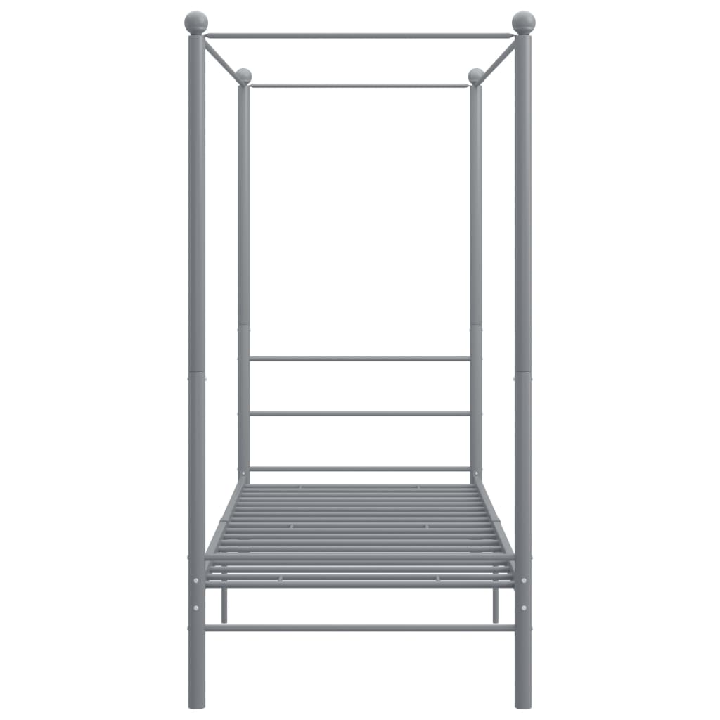 Πλαίσιο Κρεβατιού με Ουρανό Γκρι 90 x 200 εκ. Μεταλλικό - Pakobazaar