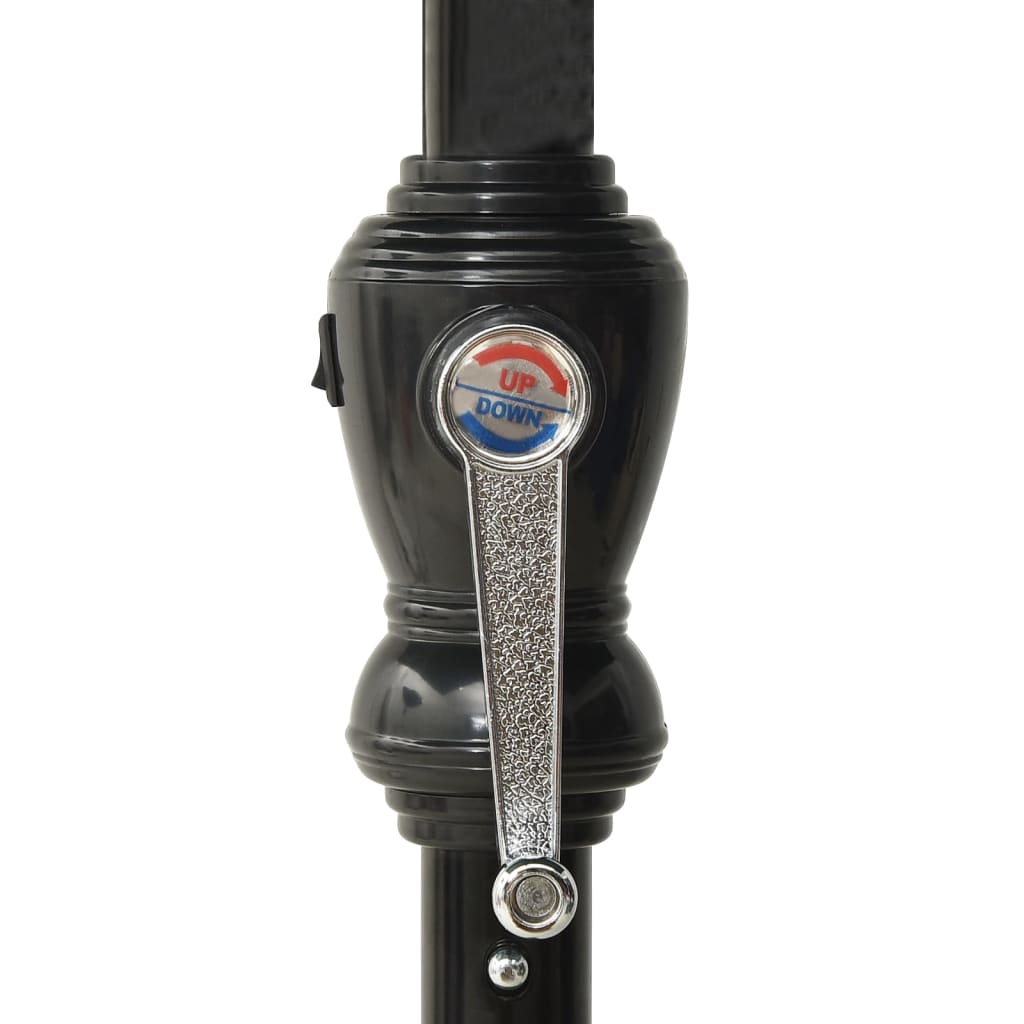 Ομπρέλα Κήπου Χρ. Άμμου 2 x 3 μ. με LED και Ατσάλινο Ιστό