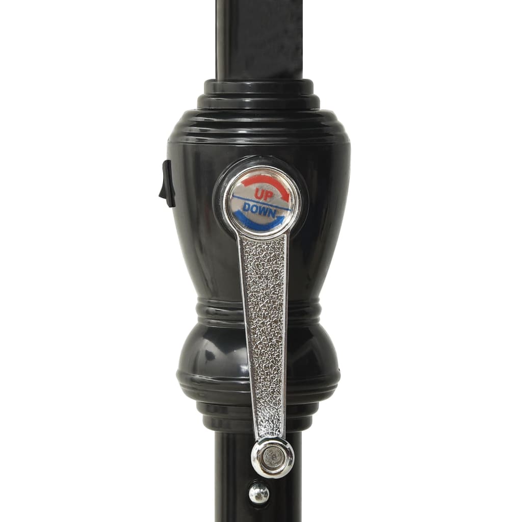 Ομπρέλα Κήπου Ανθρακί 2 x 3 μ. με LED και Ατσάλινο Ιστό