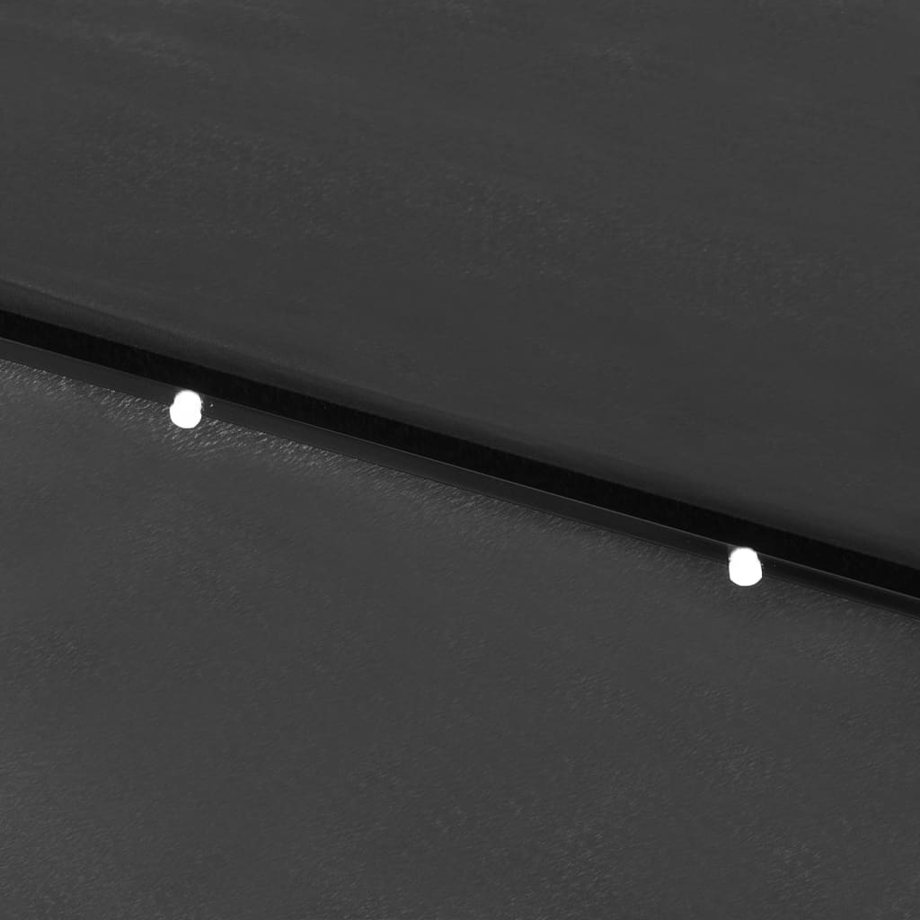 Ομπρέλα Κήπου Ανθρακί 2 x 3 μ. με LED και Ατσάλινο Ιστό