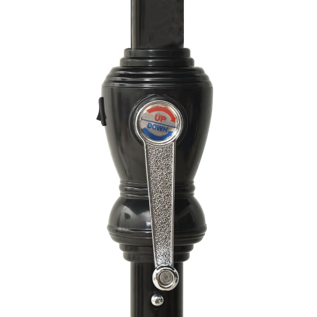 Ομπρέλα Κήπου Αζούρ Μπλε 2 x 3 μ. με LED και Ατσάλινο Ιστό