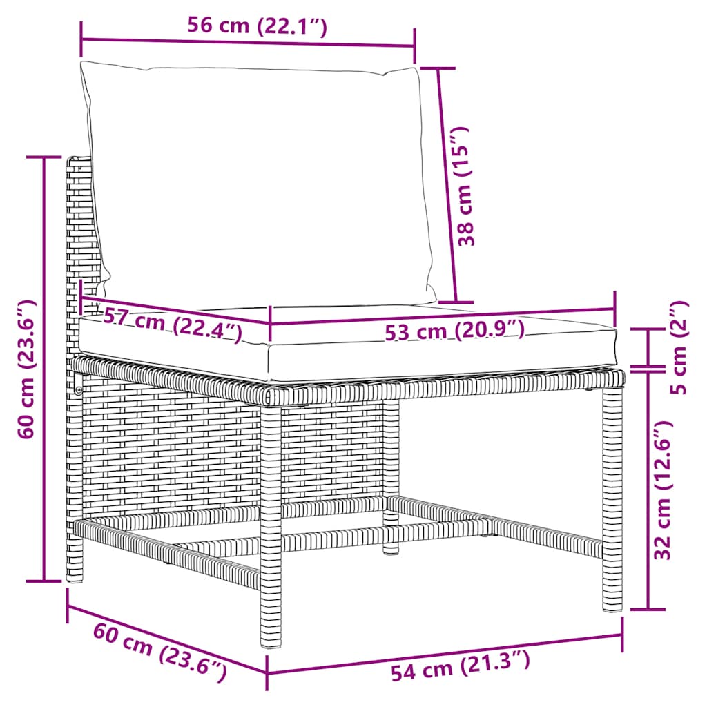 Σετ Καναπέ Κήπου 4 Τεμαχίων Μαύρο Συνθετικό Ρατάν με Μαξιλάρια