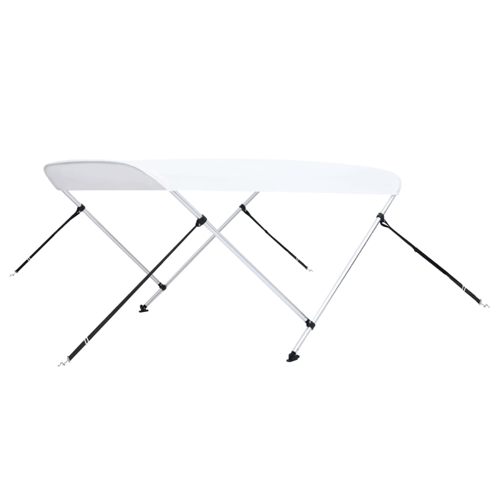 Τέντα Σκάφους με 2 Αψίδες Λευκή 180x130x110 εκ. - Pakobazaar