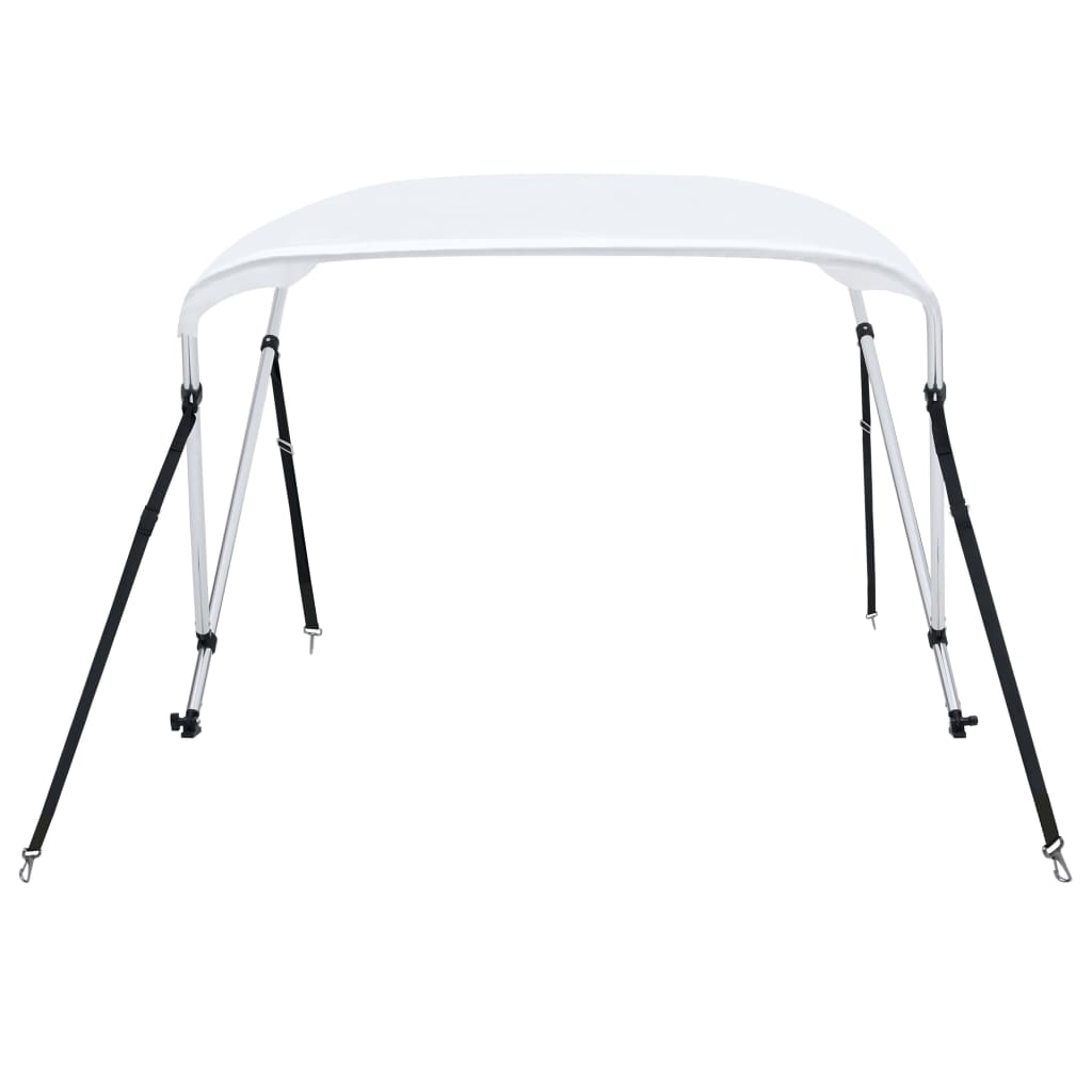Τέντα Σκάφους με 2 Αψίδες Λευκή 180x130x110 εκ. - Pakobazaar