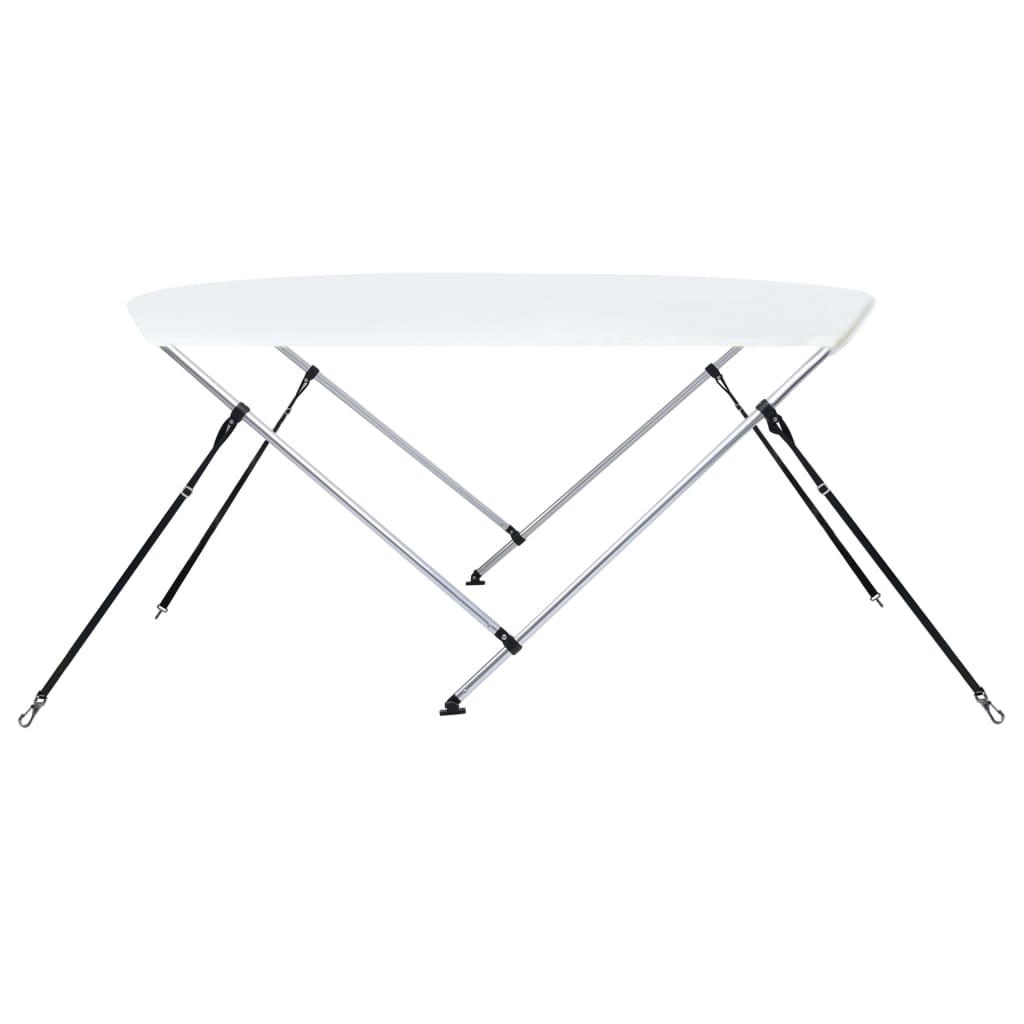 Τέντα Σκάφους με 2 Αψίδες Λευκή 180x130x110 εκ. - Pakobazaar