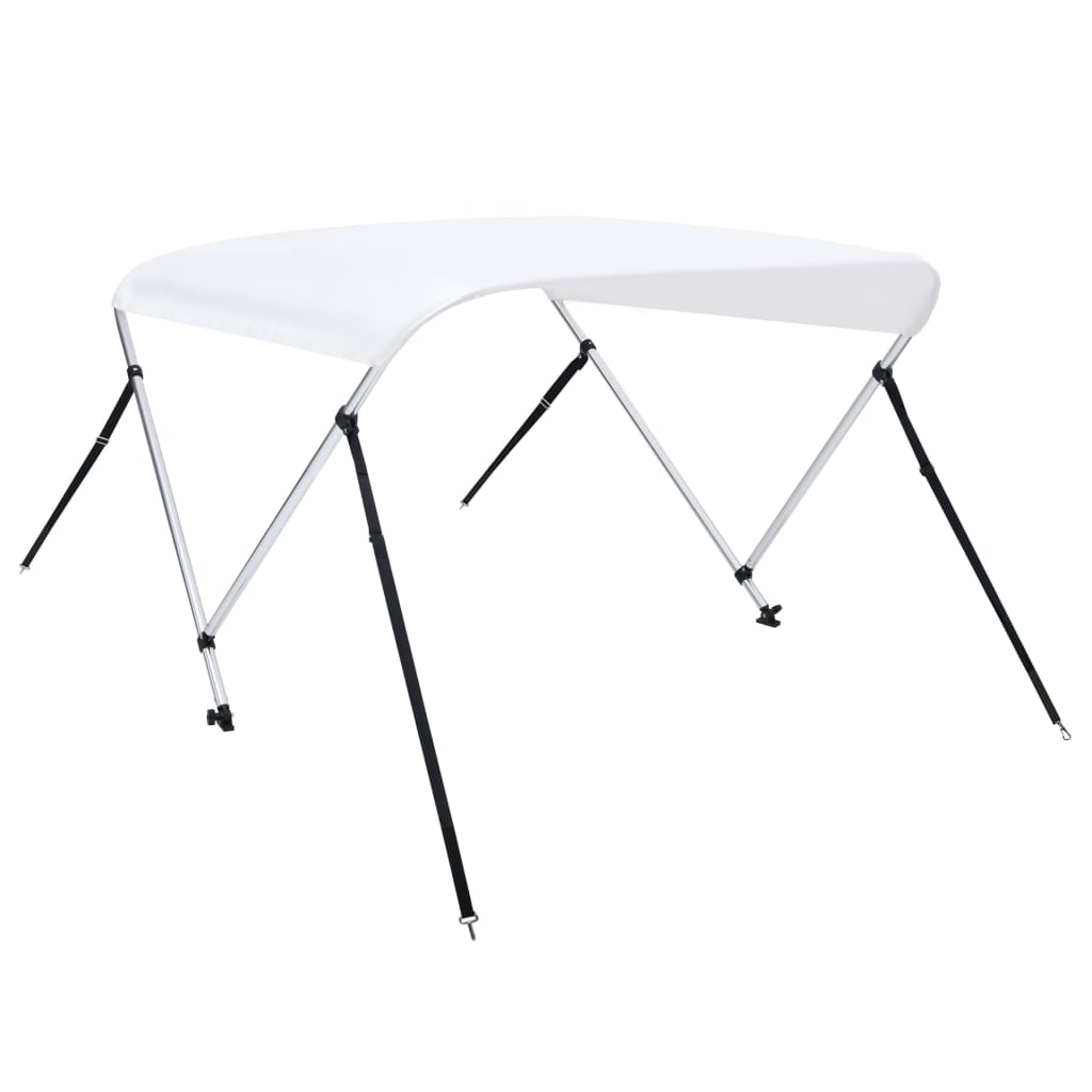 Τέντα Σκάφους με 2 Αψίδες Λευκή 180x130x110 εκ. - Pakobazaar