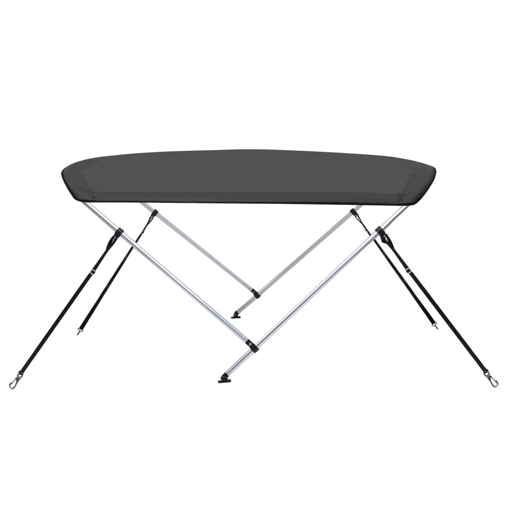 Τέντα Σκάφους με 2 Αψίδες Ανθρακί 180x130x110 εκ. - Pakobazaar