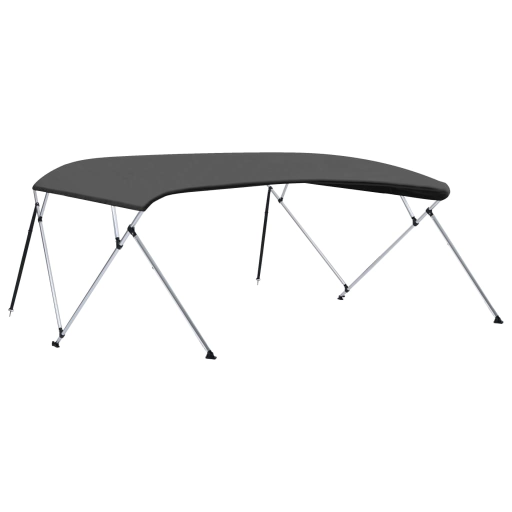 Τέντα Σκάφους με 4 Αψίδες Ανθρακί 243x(230-244)x137  εκ.