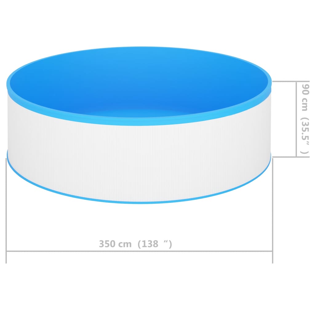 Πισίνα Φουσκωτή Λευκή 350 x 90 εκ.